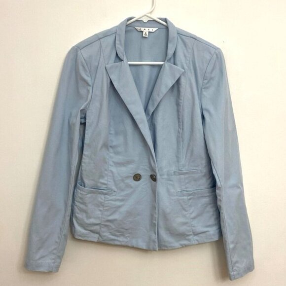 Cabi Jacket Women's Sz 6 Lt Blue Buttons Casual Cotton Spandex - Picture 1 of 5